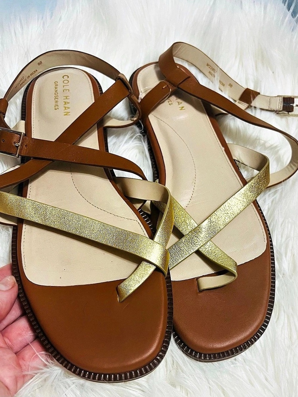 Cole Haan Women's Wilma Strappy
Sandals size 9 grand ambition brown gold - Picture 4 of 9